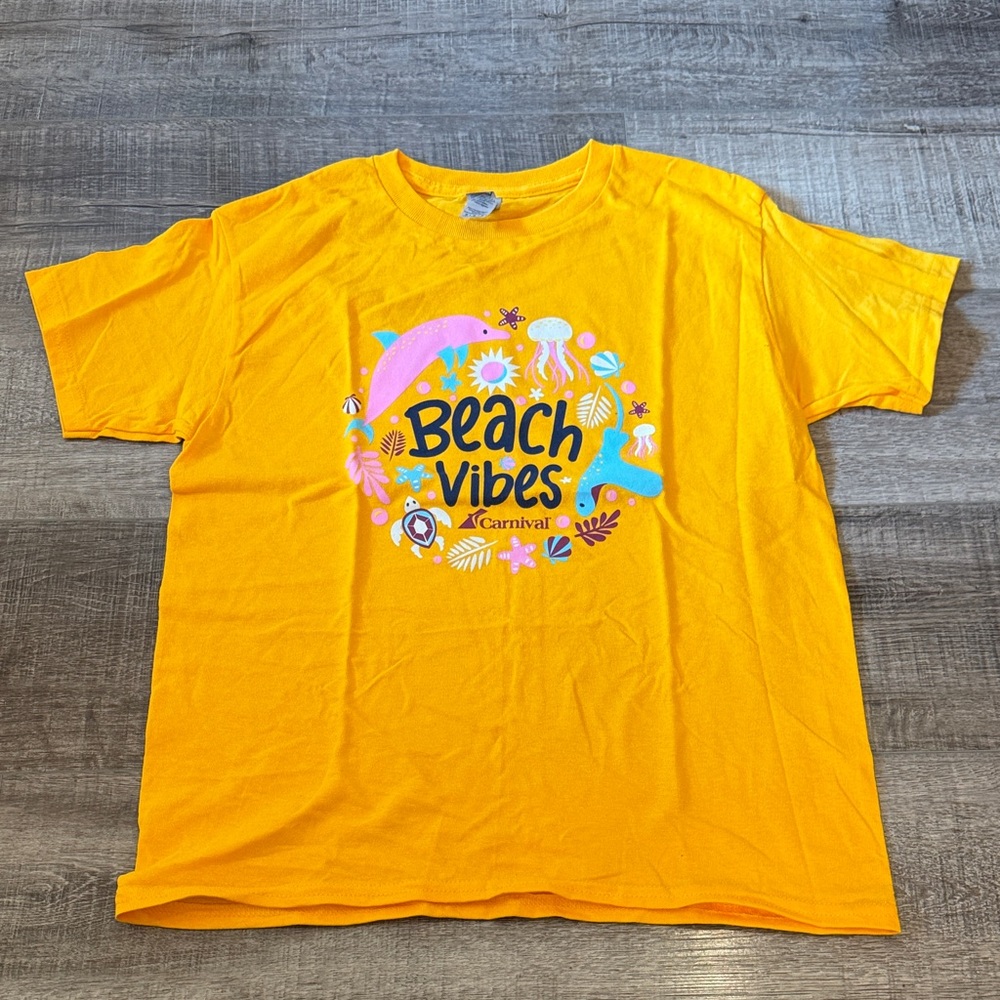 Kids Beach Vibes Orange T-Shirt